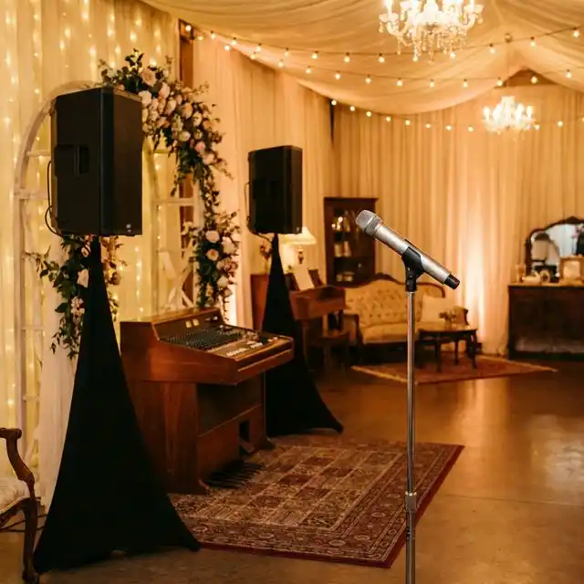 Presupuesto de música para boda con billetes y notas musicales