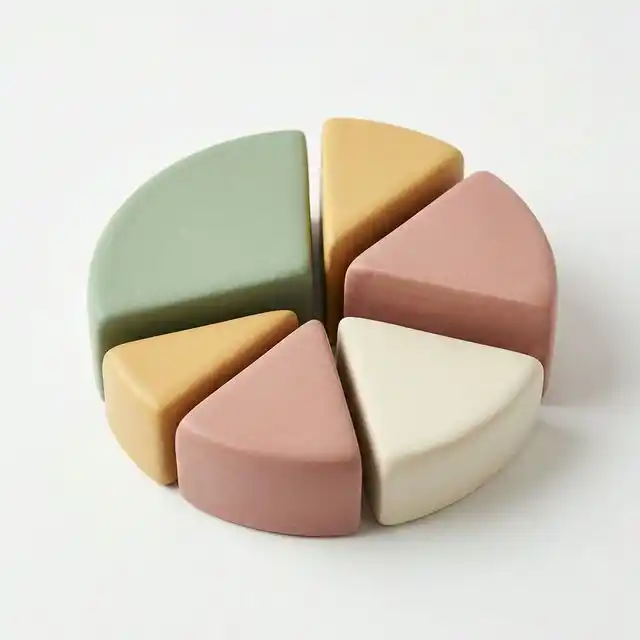 Diagrama circular con segmentos presupuestarios